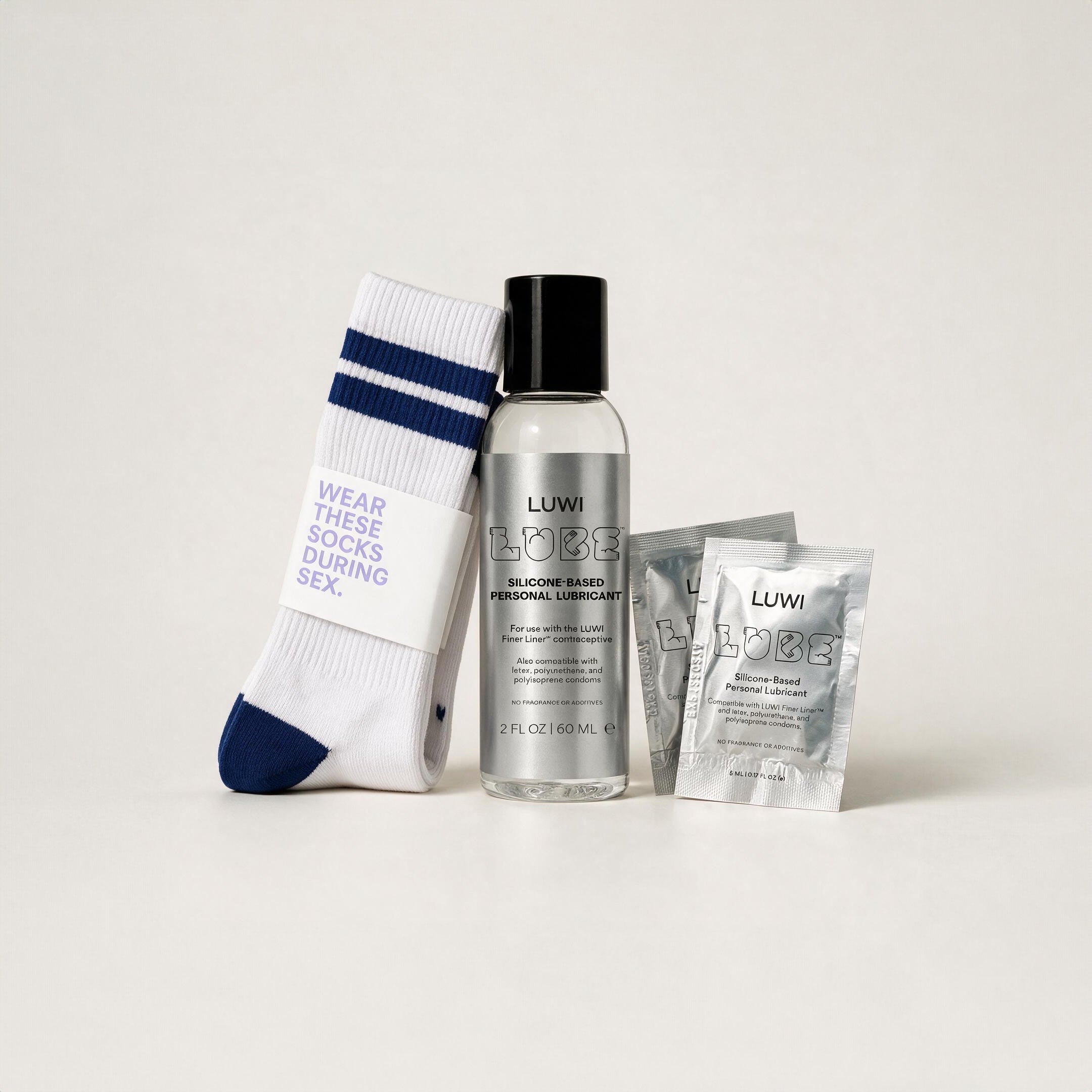 LUWI Lovers Bundle - Complete Intimate Care Kit | Lube, Socks