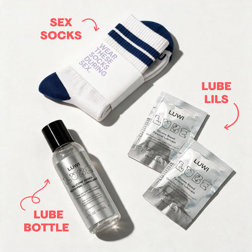 LUWI Lovers Bundle (Lube Bottle, Sex Socks, & Lube Littles)