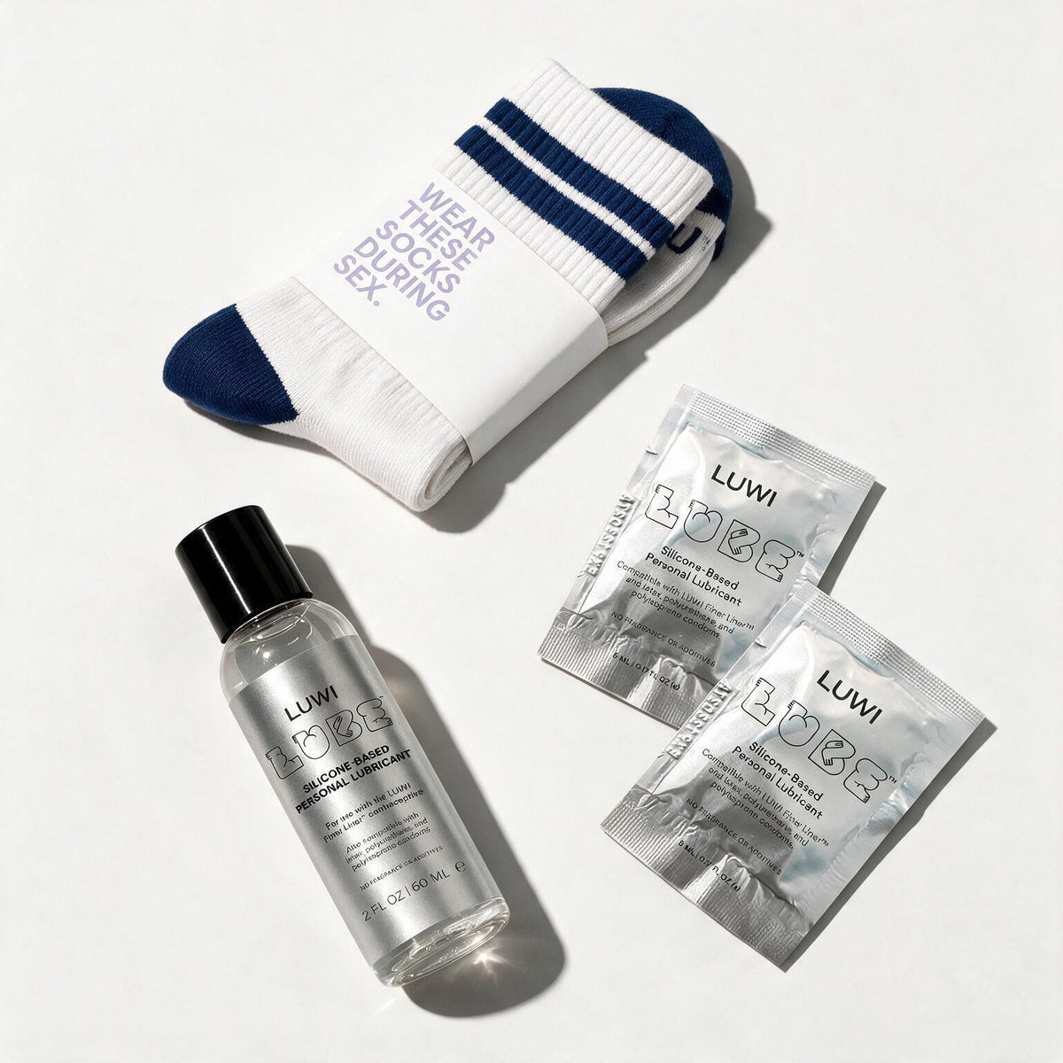 LUWI Lovers Bundle (Lube Bottle, Sex Socks, & Lube Littles)